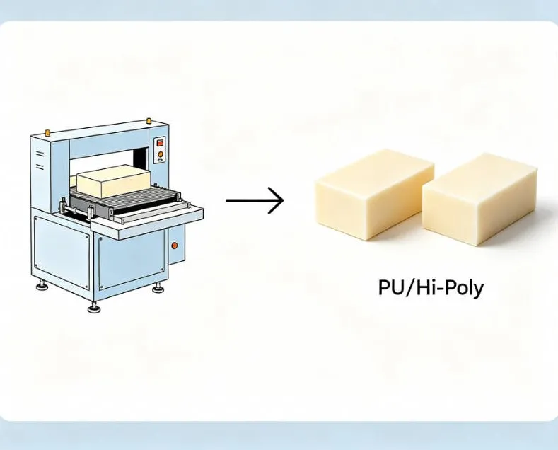 PU/Hi-Poly Insoles Production Steps