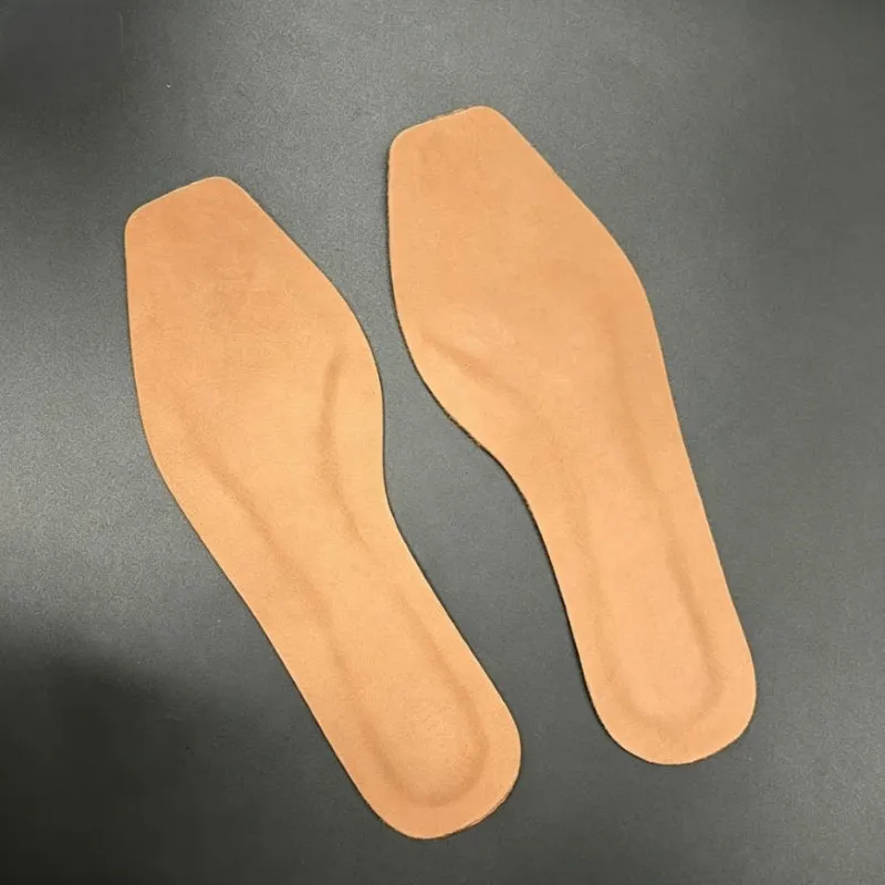Women's Genuine Leather Latex Insoles, Self-Adhesive, Breathable